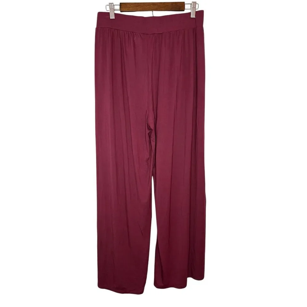 Kindred Bravely Aria Casual Lounge Pants Deep Burgandy Size Medium NWT - Picture 4 of 7